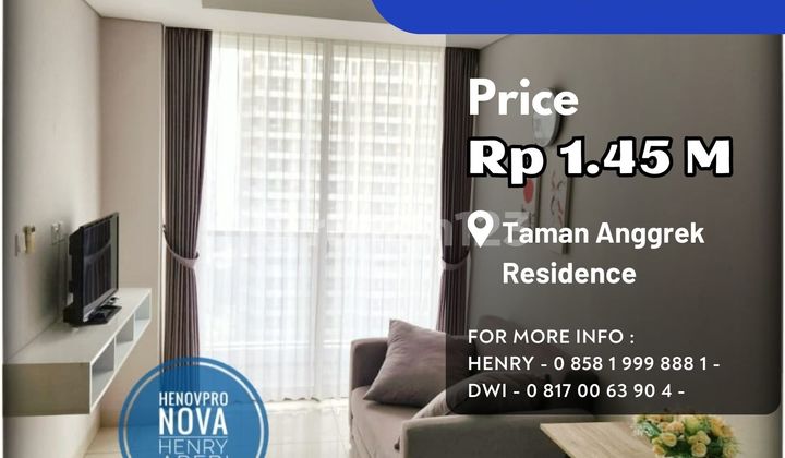 Taman Anggrek Residence Turun Harga 1 BR Dijual Cepat Pool View - foto 1