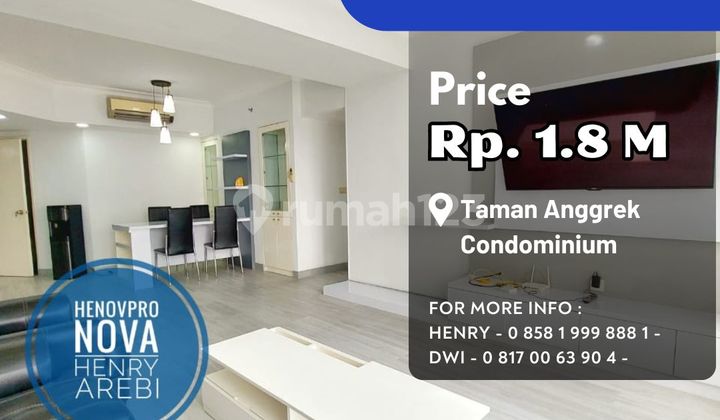 Turun Harga Taman Anggrek Condo Unit Sudut 2+1BR Best View - foto 1