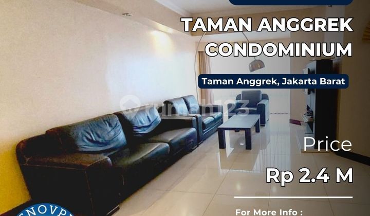 TURUN HARGA Taman Anggrek Condo Unit Sudut 3+1BR CITY View - foto 1