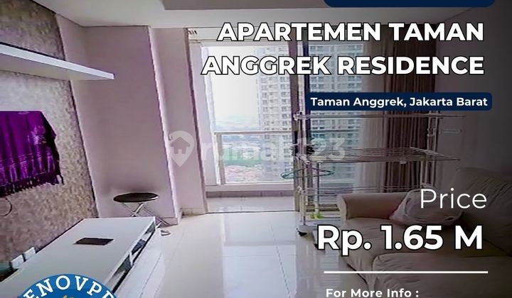 Dijual Apartemen Taman Anggrek Residence Unit 2BR Pool View - foto 1