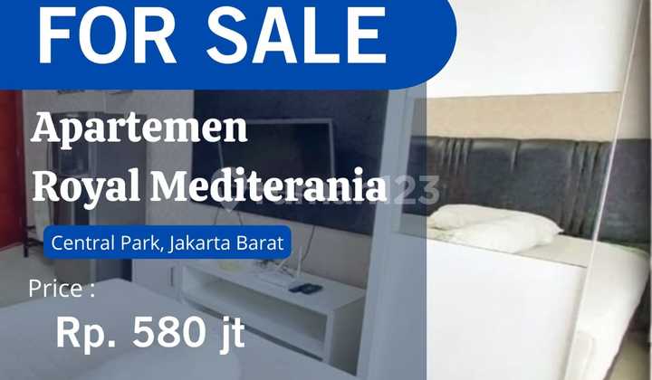 Royal Medit Unit STUDIO Full Furnish Turun Harga Bisa KPA - foto 1