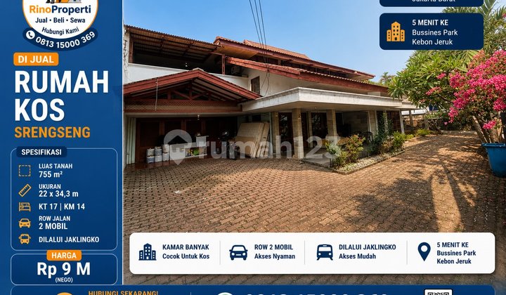 Rumah Kost Lama 2Lt Lebar 22 Srengseng Jakarta Barat - foto 1