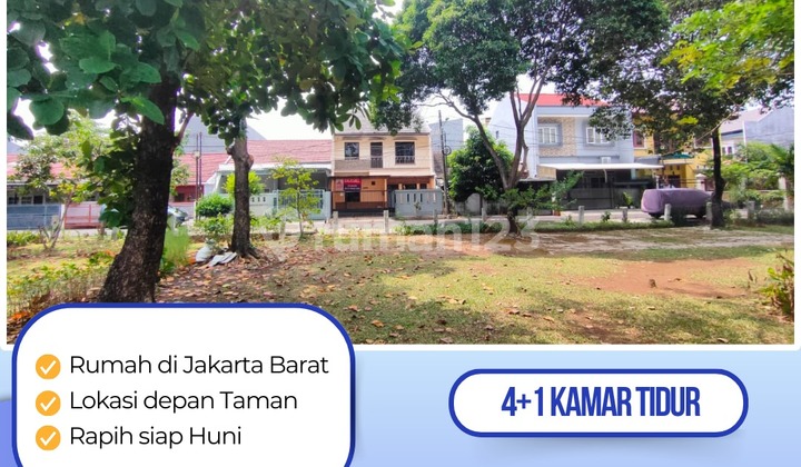 Langka Rumah SHM Depan Taman Dekat Puri Indah di Cengkareng, Jakarta Barat - foto 1