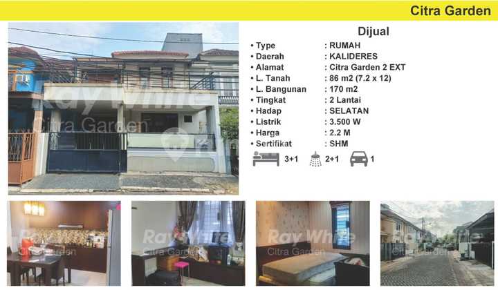 Jual Rumah MURAH SHM Citra Garden 2 Extention, JakBar 0016-CHRWID - foto 1