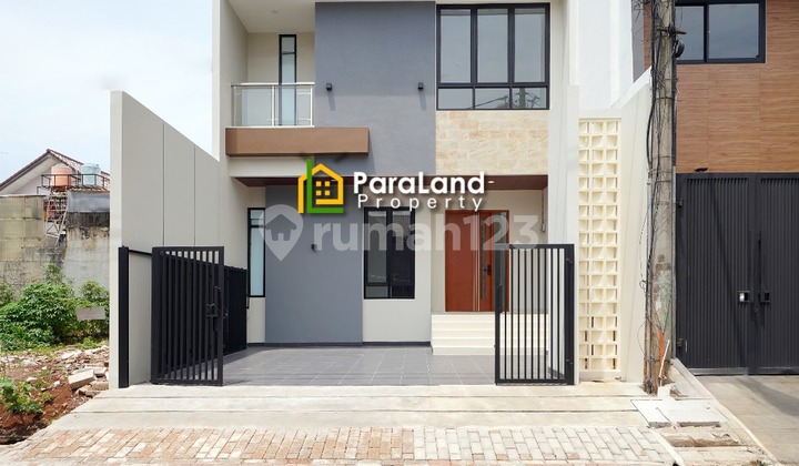 Unit Baru!! Villa Meruya Luas 7X18 Ada 3+1 Kamar Tidur Lokasi Aman Tenang dan Rindang - foto 1