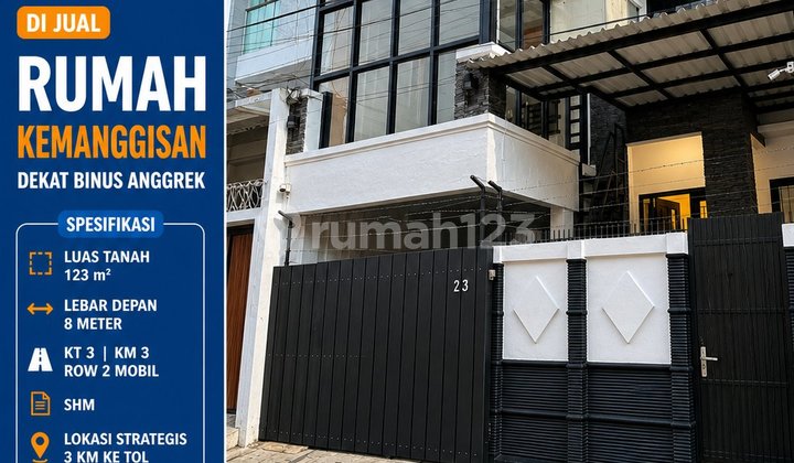 Lokasi Emas! Harga Masih Nego! Rumah 2 Lantai bisa Jalan Kaki ke Kampus Binus Anggrek Jakarta Barat - foto 1