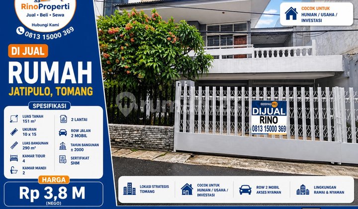 Rumah 2Lt Lebar 10 Dalam Komplek Tomang Jakarta Barat - foto 1
