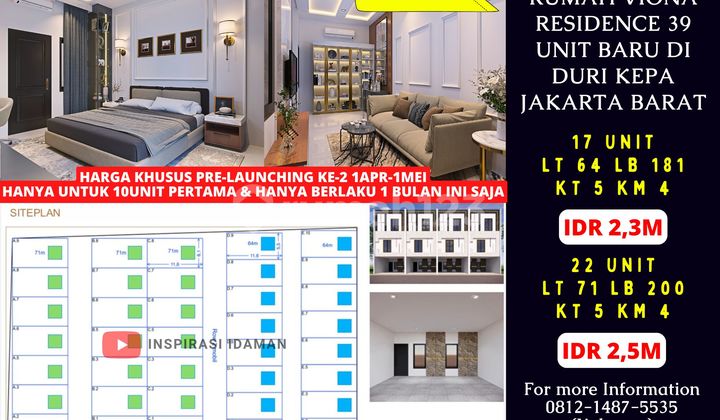 Rumah Viona Residence 39 Unit Baru di Duri Kepa Jakarta Barat - foto 1