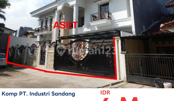 Dijual Lelang Rumah Mewah Murah Siap Huni di Kompleks Industri Sandang Palmerah Jakarta Barat - foto 1