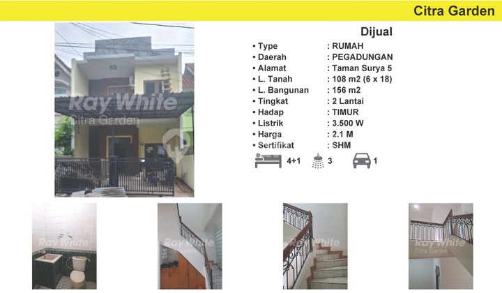Jual Rumah Murah Taman Surya 5, 2 Lantai, SHM, Jakbar 0049-Hos - foto 1