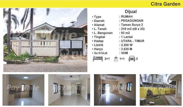 Rumah Hoek Taman Surya Murah Timur-Utara - foto 1