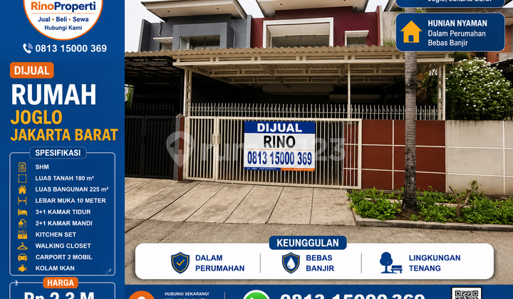 Jual Cepat,Nego! Rumah Siap Huni Dalam Perumahan Joglo Jakarta Barat - foto 1