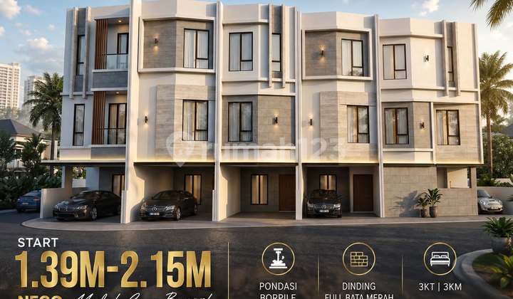 Rumah Baru 3 Lantai Grogol Mulai Dari 1 Man - foto 1