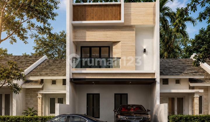 Jarang Ada! Rumah Baru 5.5X18.25 Bebas Banjir Row 2Mobil Duri Kepa Jakarta Barat - foto 1