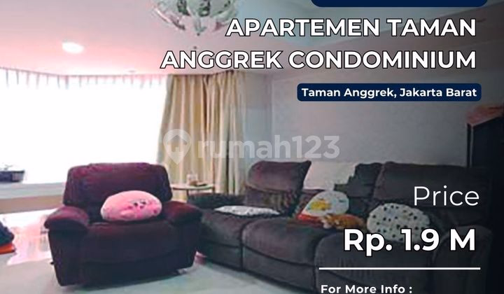 Apartemen Taman Anggrek Jual 1BR 88m² - Taman Anggrek Unit 2+1BR Full #471099