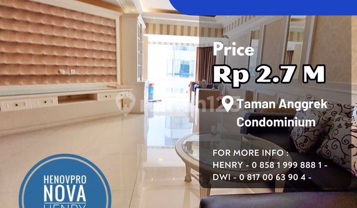 Apartemen Taman Anggrek Jual 1BR - Taman Anggrek Condo 3+1BR SPEC #295057