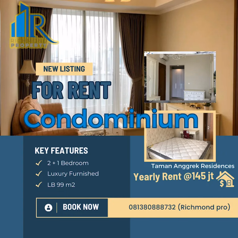 Apartemen Sewa 2BR 99m² Lt.10 Taman Anggrek Residences - Premium furnished unit — tinggal masuk, langsung n #tar-8