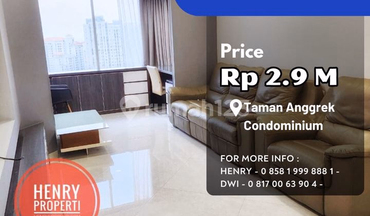 Apartemen Taman Anggrek Jual 1BR - Taman Anggrek Condo 3+1BR SPEC #299449