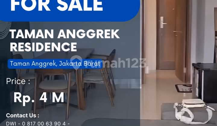 Apartemen Taman Anggrek Jual 1BR 135m² - Dijual Cepat 3+1BR City Harga #304106