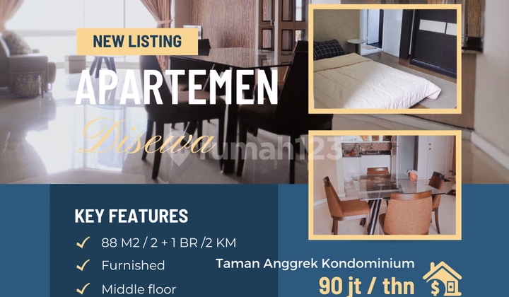 Apartemen Taman Anggrek Jual 3BR 146m² - Apartemen Taman Anggrek Kondom #632306