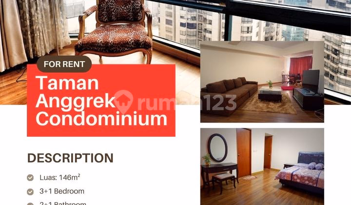 Apartemen Taman Anggrek Sewa 3BR 146m² Lt.146 - Unit apartemen yang terletak d #675463
